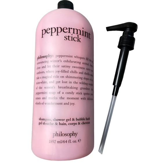 NEW Philosophy Mega Size 64 oz Peppermint Stick Body Wash Bubble Bath - Picture 1 of 7